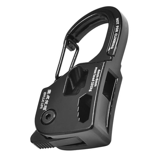Thin Aluminum Mixture Identity Locking Camping Rope Clip Quick Installation Starter Adventurers