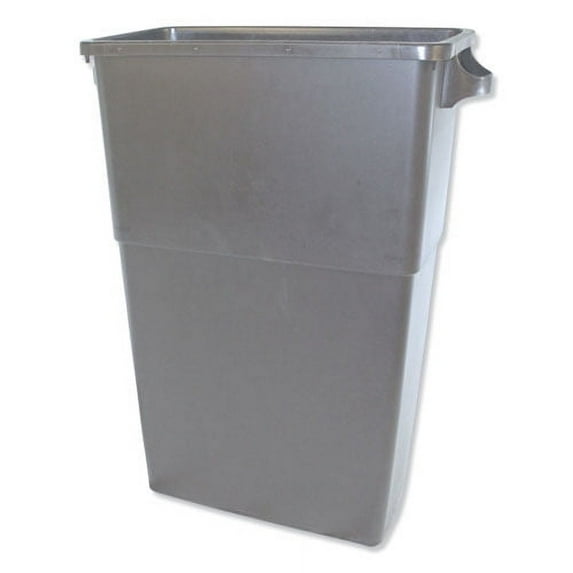 Thin Bin Containers, Rectangular, Polyethylene, 23 Gal, Gray | Bundle of 2 Each