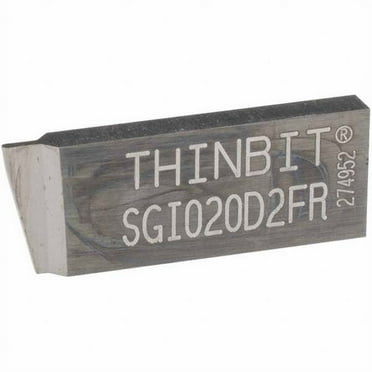 3-Pack Thinbit Carbide Grooving Inserts - 0.040" Width 0.100" Depth Full Radius For Steel & Stainless
