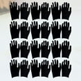 thumbnail image 1 of Thin Black Cotton 12 Pairs Work Silver Jewelry Inspection Stretchable Lining Glove Unisex Reusable Mitten, 1 of 7