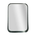 Thin Black Raised Lip Metal Framed Rectangle Wall Mirror