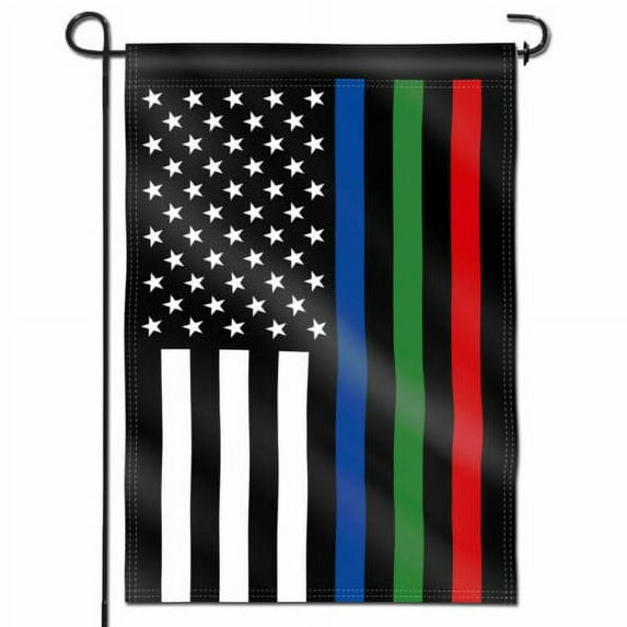 Thin Blue Green Red Line USA Decorative Garden Flags Double Sided POLE SLEEVE