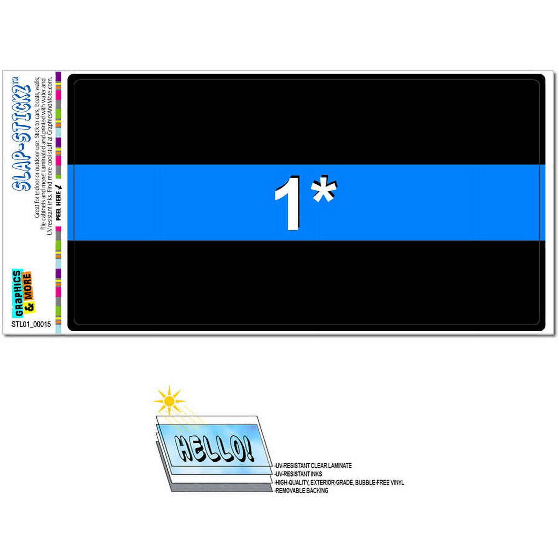 Thin Blue Line 1 One Asterisk Police Automotive Car Window Locker