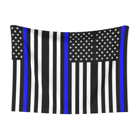 Thin Blue Line America Flag Dog Blanket Soft Warm Flannel Cat Blanket Great Pet Throw for Cats Puppy Small Medium Large Dog