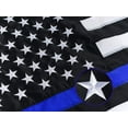 thumbnail image 1 of Thin Blue Line American Flag 3x5- Police Blue Lives Matter Embroidered Stars Flags Banner- Gifts for Law Enforcement Officers, 1 of 3