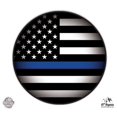 thumbnail image 1 of Thin Blue Line American Flag Circle Support Police - 3" Vinyl Sticker - For Car Laptop I-Pad Phone Helmet Hard Hat - Waterproof Decal, 1 of 2