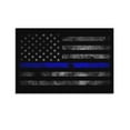 thumbnail image 1 of Thin Blue Line American Flag Poster Decorative Painting Canvas Wall Art Living Room Posters Bedroom Painting,Unframe-style,12x18inch(30x45cm), 1 of 8