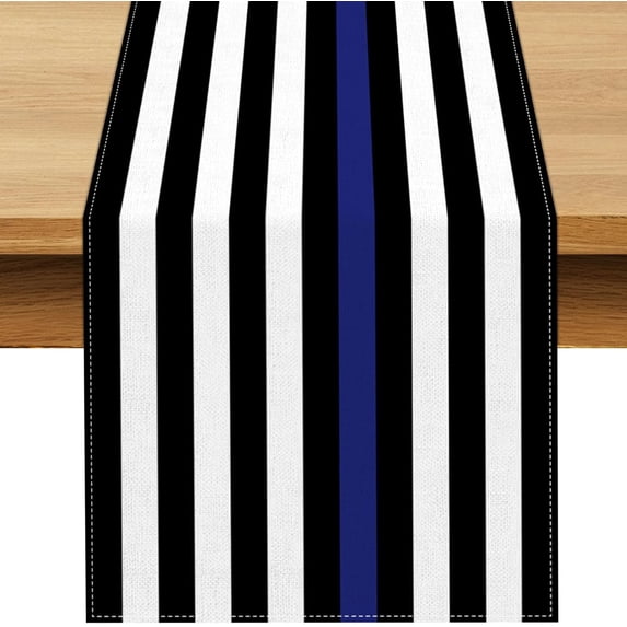 Thin Blue Line American Police Table Runner USA Police Theme Party ...