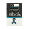 thumbnail image 1 of Thin Blue Line Aware Ribbon Pin On Card - Jewelry - 12 Pieces, 1 of 1