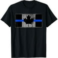 thumbnail image 1 of Thin Blue Line Canadian Flag Police T-Shirt, 1 of 2
