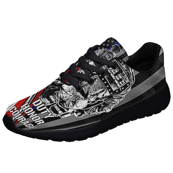 Thin Blue Line Duty Honor Courage Shoes Sneakers Black Size 3.5