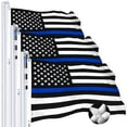 thumbnail image 1 of Thin Blue Line Flag 2x3FT 3-Pack Embroidered Spun Polyester By G128, 1 of 9