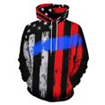 thumbnail image 1 of Thin Blue Line Flag 3d Sweatshirts Hoodie Fashion Casual Personality Men's Women Street Hoodie Pullovers Long Sleeve Comfortable Top, 1 of 6