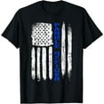 thumbnail image 1 of Thin Blue Line Flag American Parole Officer Shirt T-Shirt, 1 of 3