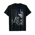 thumbnail image 1 of Thin Blue Line Flag K-9 German Shepherd Police Dog Gift Men T-Shirt For Dog Lover Gift, 1 of 5