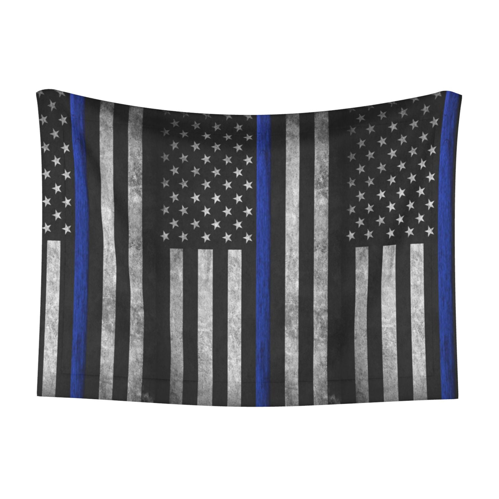 Thin Blue Line Flag Pattern Dog Blanket Soft Warm Flannel Cat Blanket Great Pet Throw for Cats Puppy Small Medium Large Dog