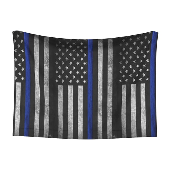 Thin Blue Line Flag Pattern Dog Blanket Soft Warm Flannel Cat Blanket Great Pet Throw for Cats Puppy Small Medium Large Dog