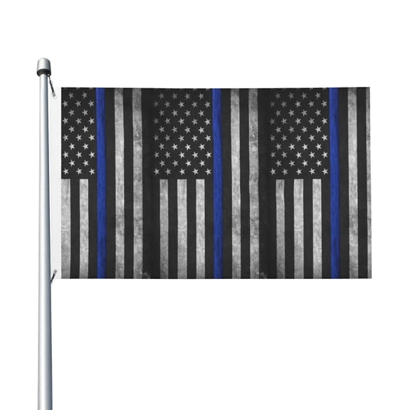 Thin Blue Line Flag Pattern Print Flag 3x5 Ft Outdoor Garden Flag Double Sided Banner For Yard Lawn Porch Balcony Home Decorations