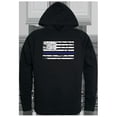thumbnail image 1 of Thin Blue Line Graphic Pullover Hoodie, Black - Extra Large, 1 of 1