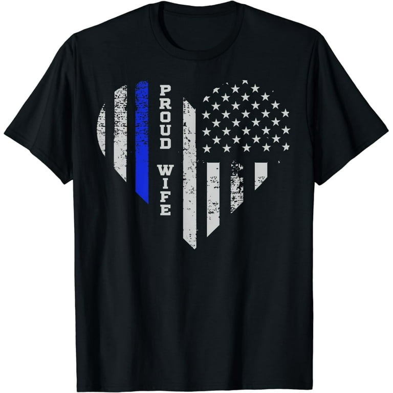 Thin Blue Line T Shirt Police Wife Vintage American Flag Thin Blue Line T Shirt Police Wife Vintage American Flag