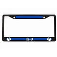 thumbnail image 1 of Thin Blue Line K-9 Unit Paw Prints - Police Design Heavy Duty Metal Car License Plate Frame Auto Tag Holder, 1 of 2