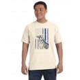 thumbnail image 1 of Thin Blue Line K9 Comfort Color T-Shirt Police Flag Sketch Support Style, Unisex, up to size 4XL, 1 of 4