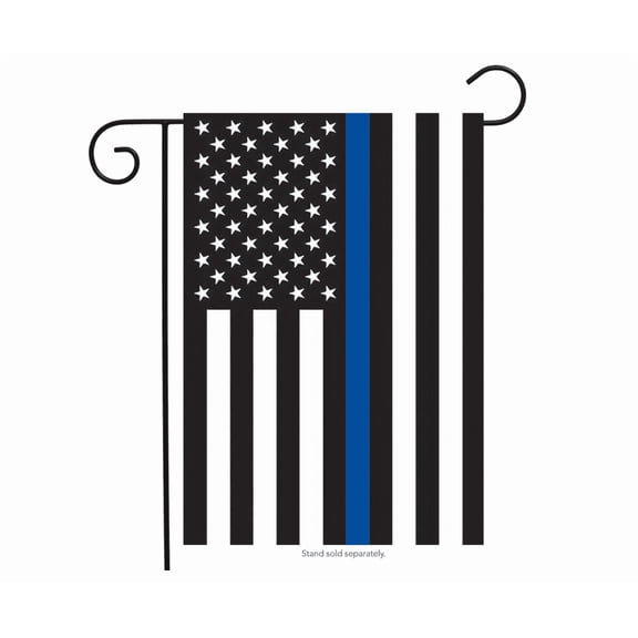 Thin Blue Line Police Flag 12x18 POLE NOT INCLUDED Garden Flag