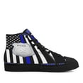 thumbnail image 1 of Thin Blue Line Police High Top Canvas Shoes Sneakers Black Size 7, 1 of 2