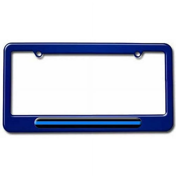 Thin Blue Line, Police License Plate Tag Frame, Multiple Colors