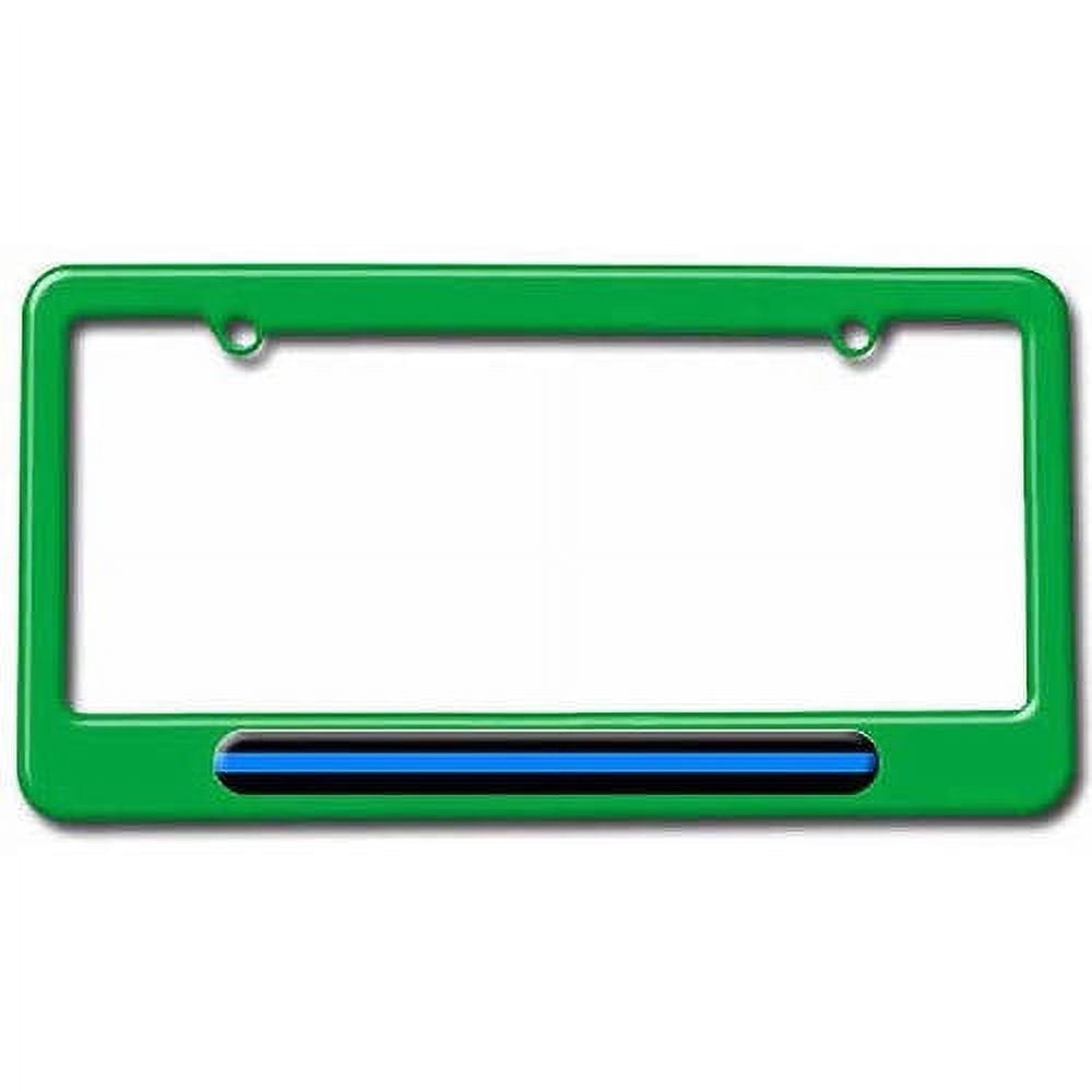 Thin Blue Line, Police License Plate Tag Frame, Multiple Colors