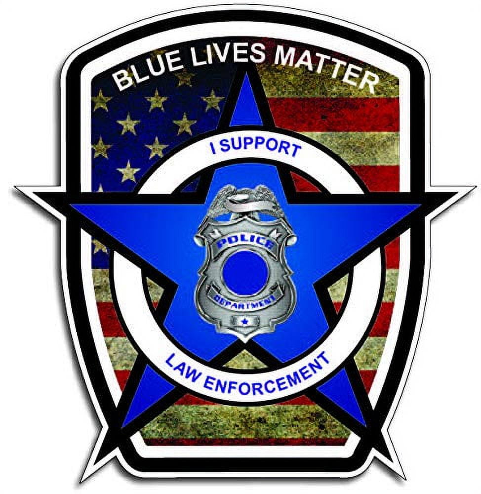 Blue Line Police Officer American Flag Decal for Car Tanzania Ubuy