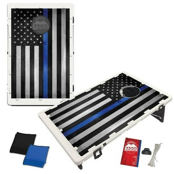 Thin Blue Line Police Portable 2x3 Bean Bag Toss Cornhole Style Game by BAGGO