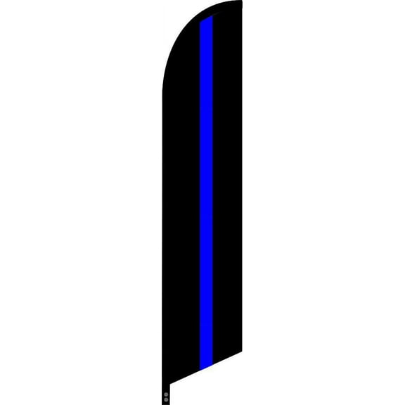 Thin Blue Line Swooper / Feather Flag, Vertical Banner Sign