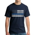 thumbnail image 1 of Thin Blue Line T-Shirt United States of America Flag Tee, 1 of 4