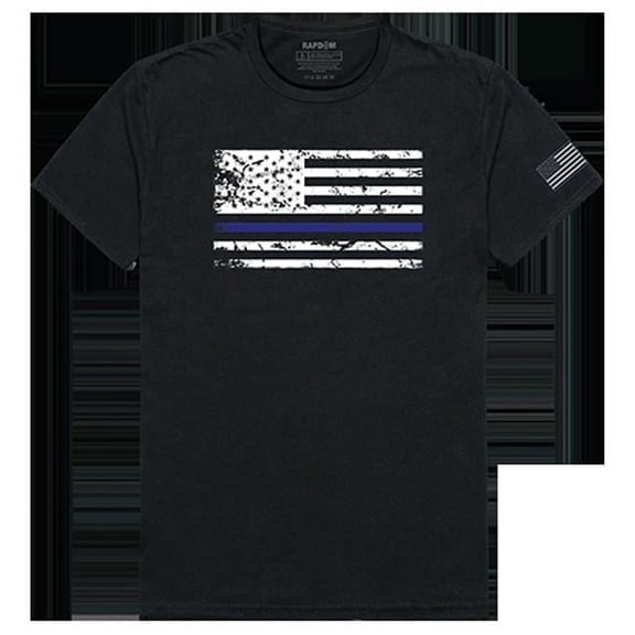 Thin Blue Line Tactical Graphics Tee, Black - Small