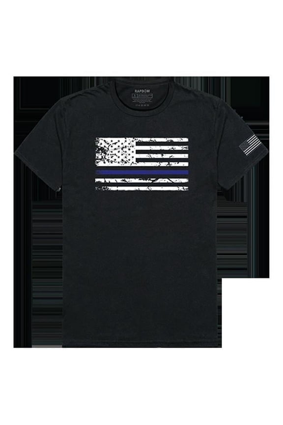 Thin Blue Line Tactical Graphics Tee, Black - Small