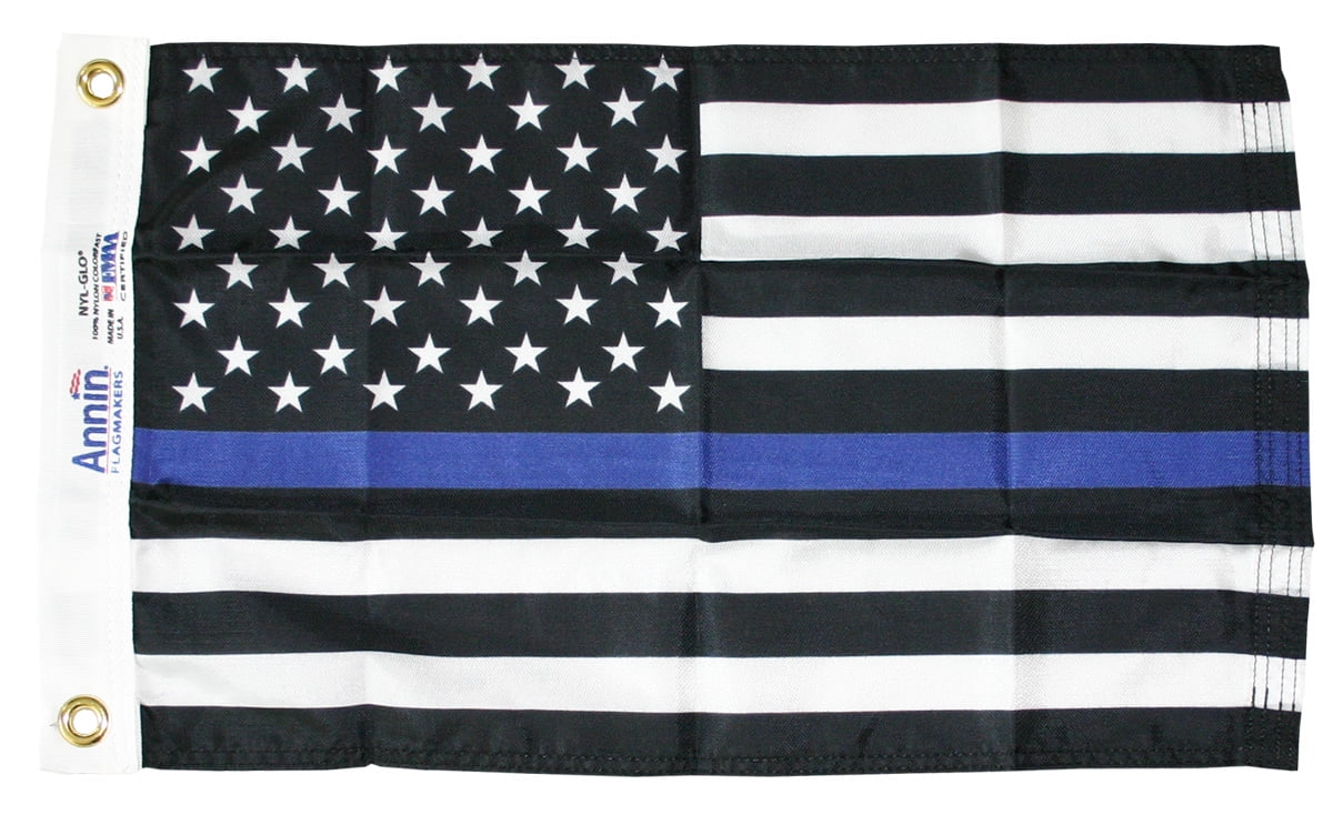 Thin Blue Line (USA) - 12"X18" Nylon Flag