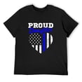thumbnail image 1 of Thin Blue Line USA Flag Policeman Patriotic Police Daughter T-Shirt Black, 1 of 5