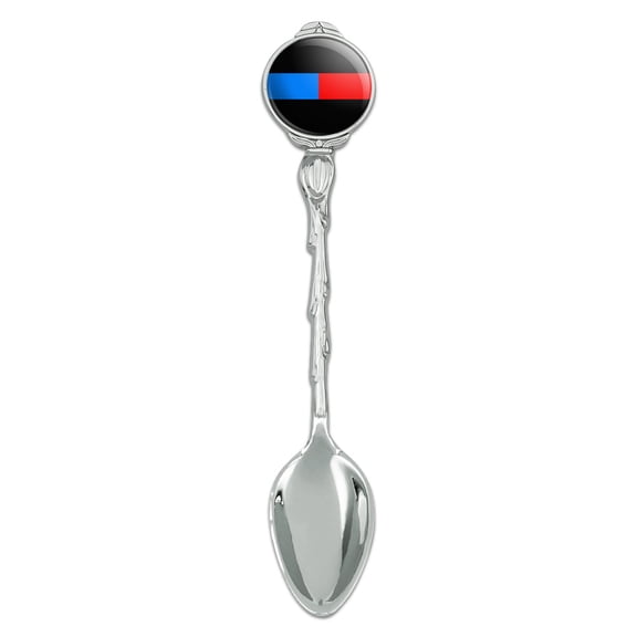 Thin Blue Red Line Firefighter Police Emergency Response Novelty Collectible Demitasse Tea Coffee Spoon