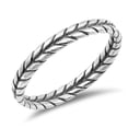 thumbnail image 1 of Thin Braid Leaf Rope Thumb Ring .925 Sterling Silver Band Jewelry Female Male Unisex Size 8, 1 of 4