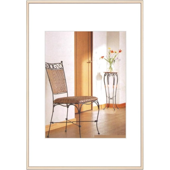 Thin Brushed Brass Metal Floating Picture Frame With HD Glass  Fits 68 With Mat or 812 Without Mat  Table or Wall Mount, 1-Pack