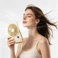 thumbnail image 1 of Thin Card Fan USB Rechargeable Portable Desk Fan LCD Display 6 Speeds Strong Wind Quiet Cooling Fan, Ultra Slim Design Long Battery Fast Charge Compact Use, for Office Home Travel Commuting, 1 of 6