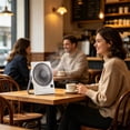 thumbnail image 1 of Thin Card Fan USB Rechargeable Portable Desk Fan LCD Display 6 Speeds Strong Wind Quiet Cooling Fan, Ultra Slim Design Long Battery Fast Charge Compact Use, for Office Home Travel Commuting, 1 of 6