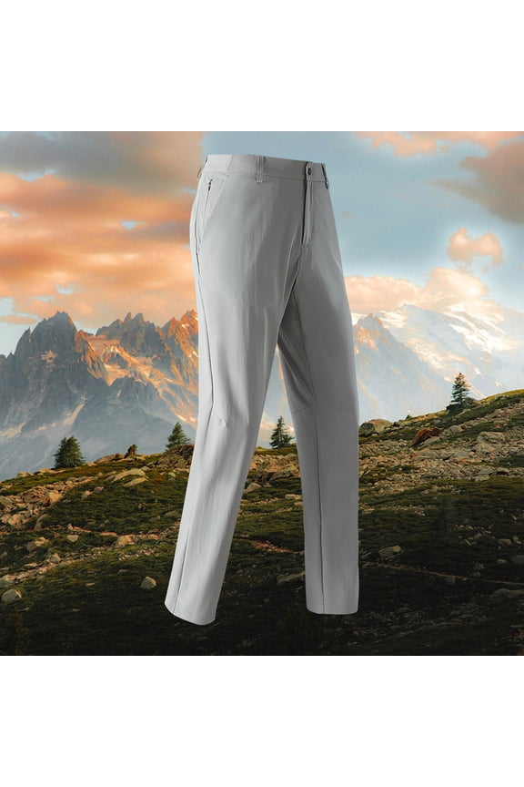 Thin Casual Sports Pants for Men Spring Summer Bottoms Outdoor Hiking Pants Windproof Elastic Solid Color Men's Fashion Quick-Drying Trousers