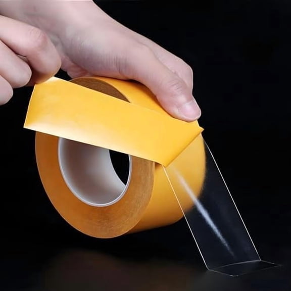 -Thin Clear Double Sided Tape 2 Inch x 85FT Two Side Sticky Mounting Tape, for DIY Arts & Crafts, Rug Non-slip, Anti Scratch, Paste Wall Decoration, CNC Woodworking