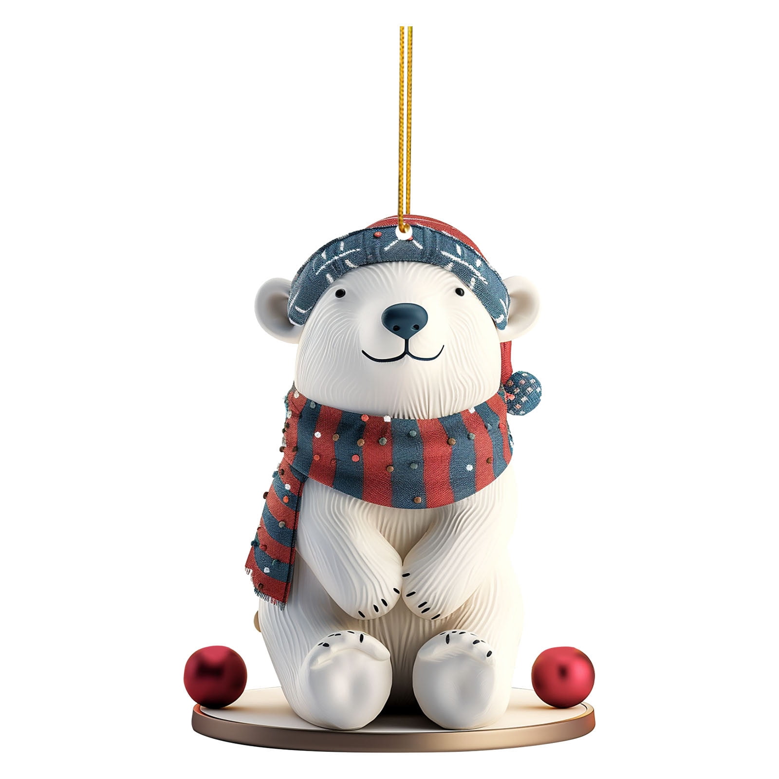 Thin Clear String for New Christmas Pendant 2024 New Polar Bear Acrylic