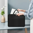 thumbnail image 1 of Thin Computer Bag for Adult, 17-12.6 Inch Laptop Messenger Bag for Business/Work/Travel, Multi-layer Tablet Storage Bag (Black), 1 of 6