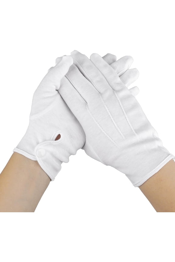 Thin Polyester Gloves for Men Women White Glove Parade Gloves Formal Marching Uniform Gloves