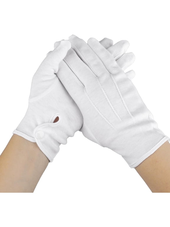 Thin Polyester Gloves for Men Women White Glove Parade Gloves Formal Marching Uniform Gloves