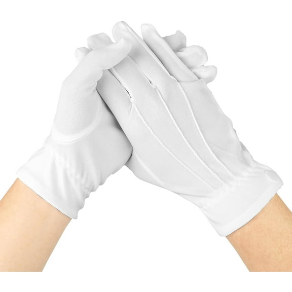 Thin Cotton Gloves for Men Women White Glove Parade Gloves Formal Marching Uniform Gloves